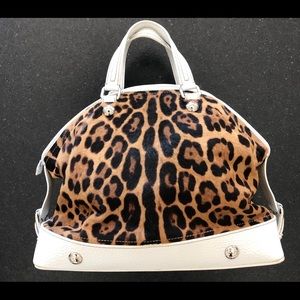 Dolce and Gabbana pony hair leopard print tote